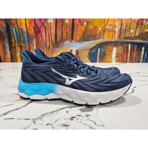 Mizuno Wave Sky 8 Navy Blue Wing Teal Size 10 Men's Running Shoes